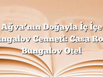 Ağva’nın Doğayla İç İçe Bungalov Cenneti: Casa Rosa Bungalov Otel