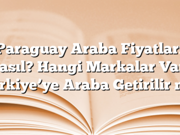 Paraguay Araba Fiyatları Nasıl? Hangi Markalar Var? Türkiye’ye Araba Getirilir mi?